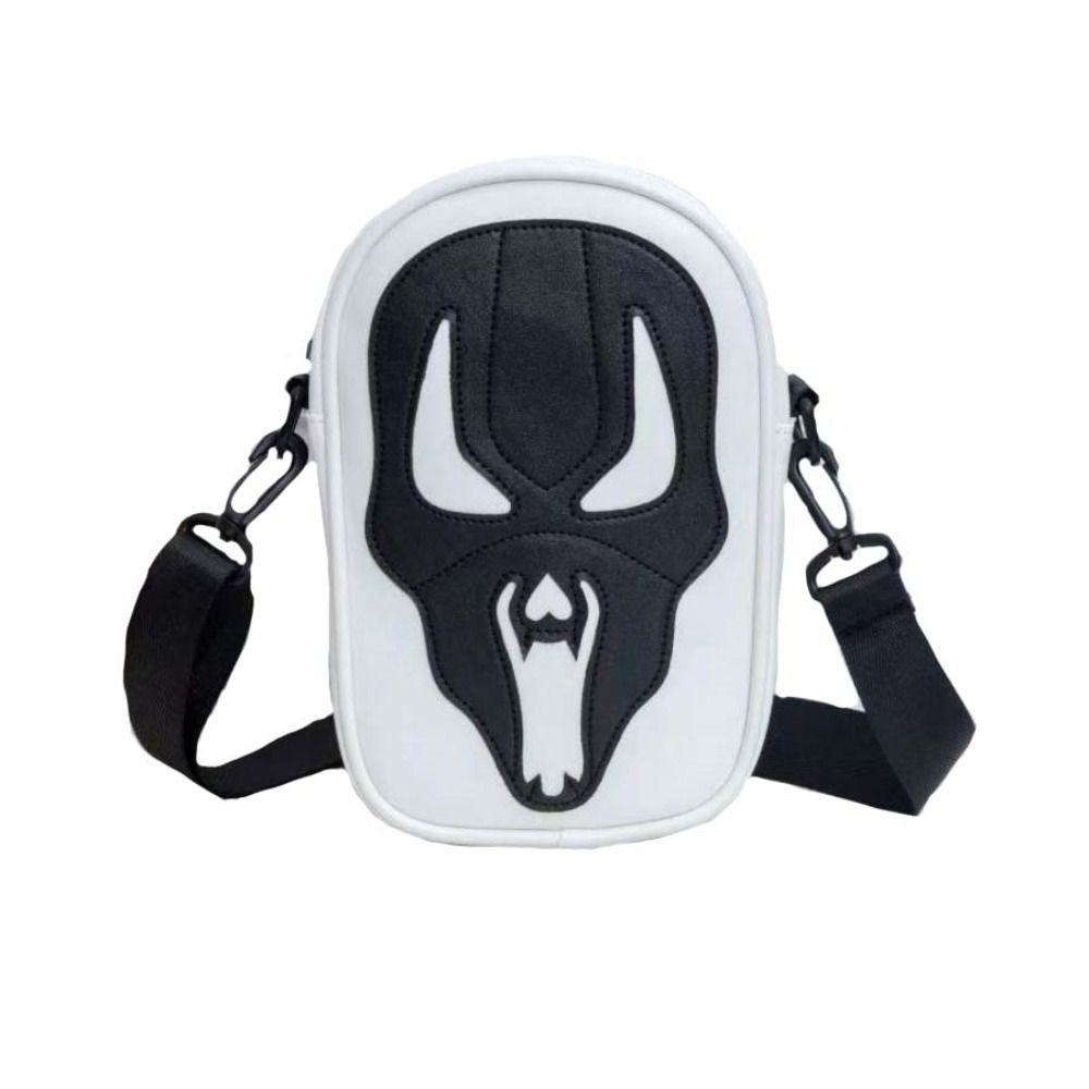 Square Halloween Skull Crossbody Bag Waterproof Halloween Ghost Skull Coin Purse Bag Men