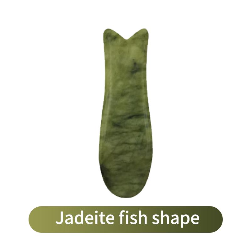 Hand Made Gua Sha Board Anti Aging Olive Natural Relaxing Healing Stone Green Facial Body Massage Spa Acupuncture Tool
