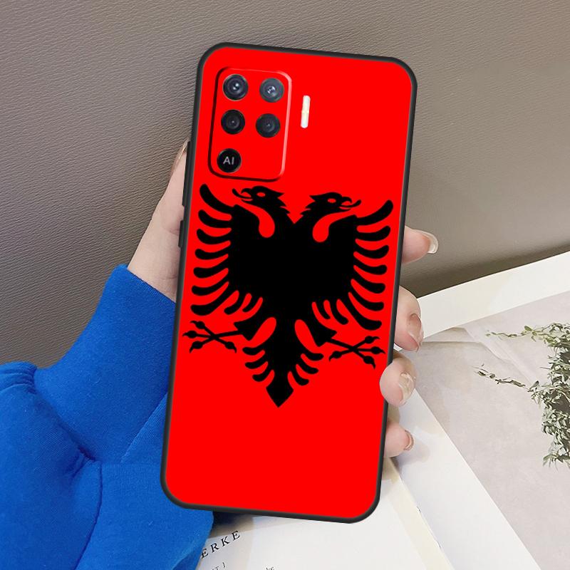 Albanian Flag Eagle Case For Oppo A5 Pro A15 A17 A57 A77 A18 A38 A58 A78 A98 A94 A74 A54 A16 A76 A96 A40 A60 A80