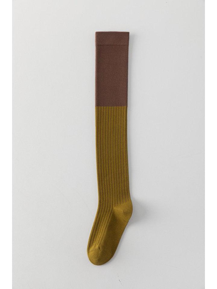 Japanese Academy Style Black & Gray Over-the-Knee Striped Slimming Socks for Women - Autumn/Winter