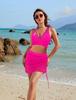2025 High Waist Mesh Kordelzug Bikini Set für Damen