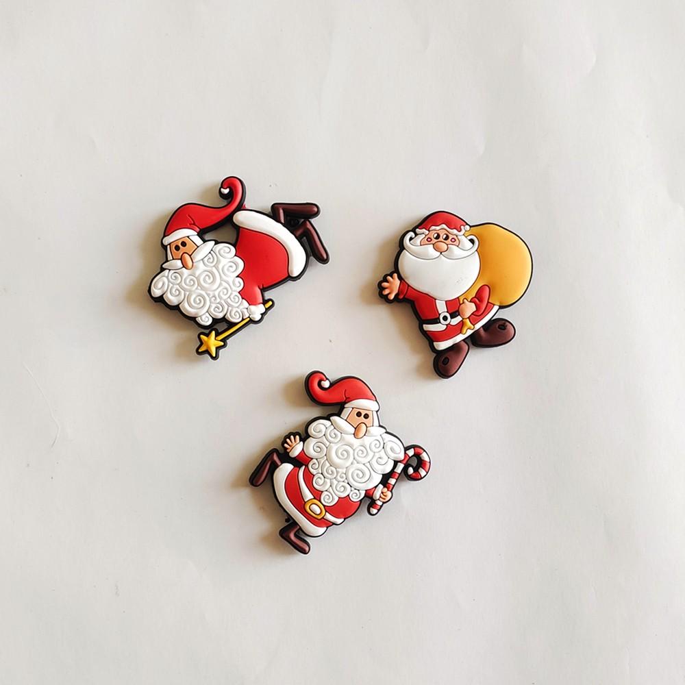 Creative Christmas Fridge Magnet Set Cartoon Christmas Decoration Magnetic Refrigerator Stickers for Kids New Year Decor Gifts