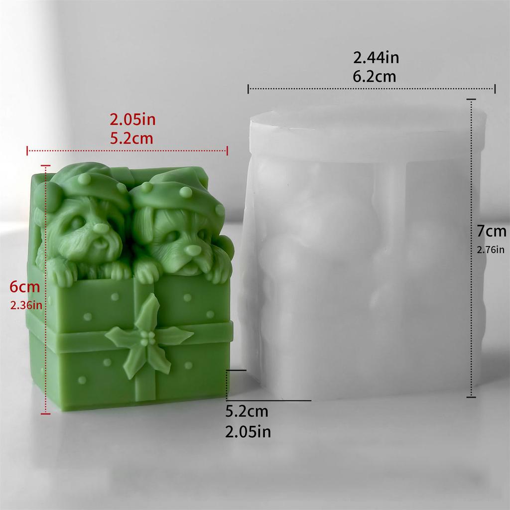 Christmas Gift Box Silicone Moulds Scented Candle Molds Castings Molds Epoxy Resin Molds Plasters Molds Ornament Molds