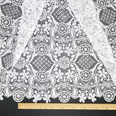 Full Embroidered Fabric Dress Wedding Dress Chiffon Fabric Lace Net Color Milk Silk Hollow