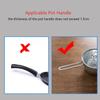 Bucătărie Anti-alunecare Rezistent la Căldură Mâner din Silicon Pentru Oale și Tigăi Mâner de Prindere Suport Ușor de Instalat și Îndepărtat Accesorii de Uz Casnic