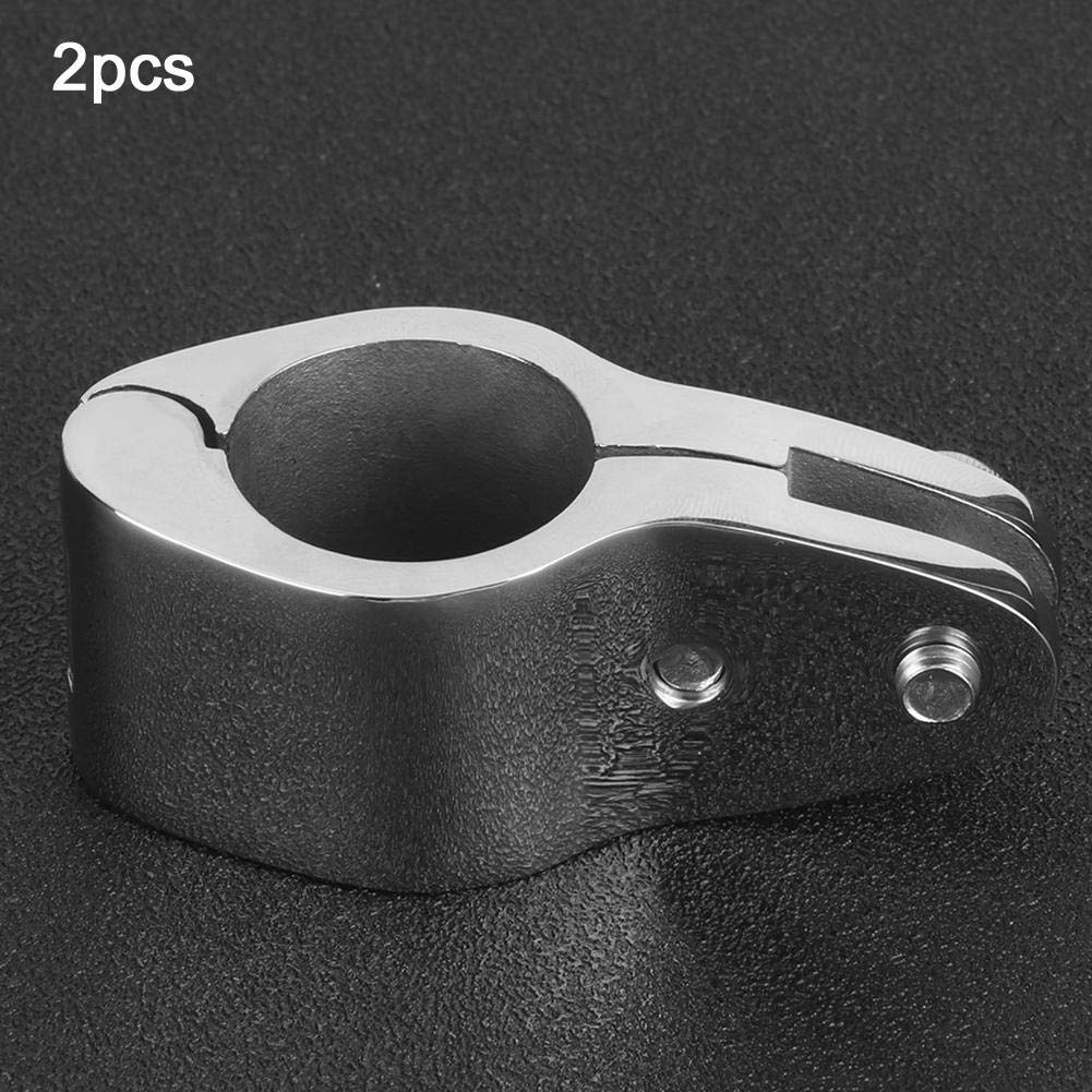Elerose 2-Piece Top Jaw Slides, Stainless Steel Bimini Clamp Boat Hardware Fitting for Inflatable Commercial Yachts (25mm)