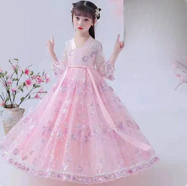 Chinese Hanfu Dress Children Clothing Fairy Cosplay Costumes Kids Clothes Party Dance Wear Stage Girl Dress Princess Vintage