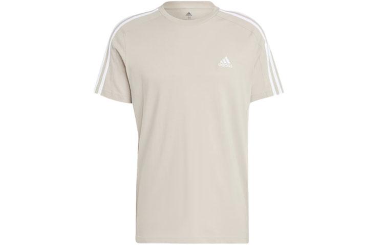

Adidas Essential T Shirts Men s Beige Crew Neck Moderate Straight Fit IJ8685 XXL