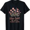 Bohemian Floral Rose-Gold Dreamer's Garden Wildflowers T-Shirt