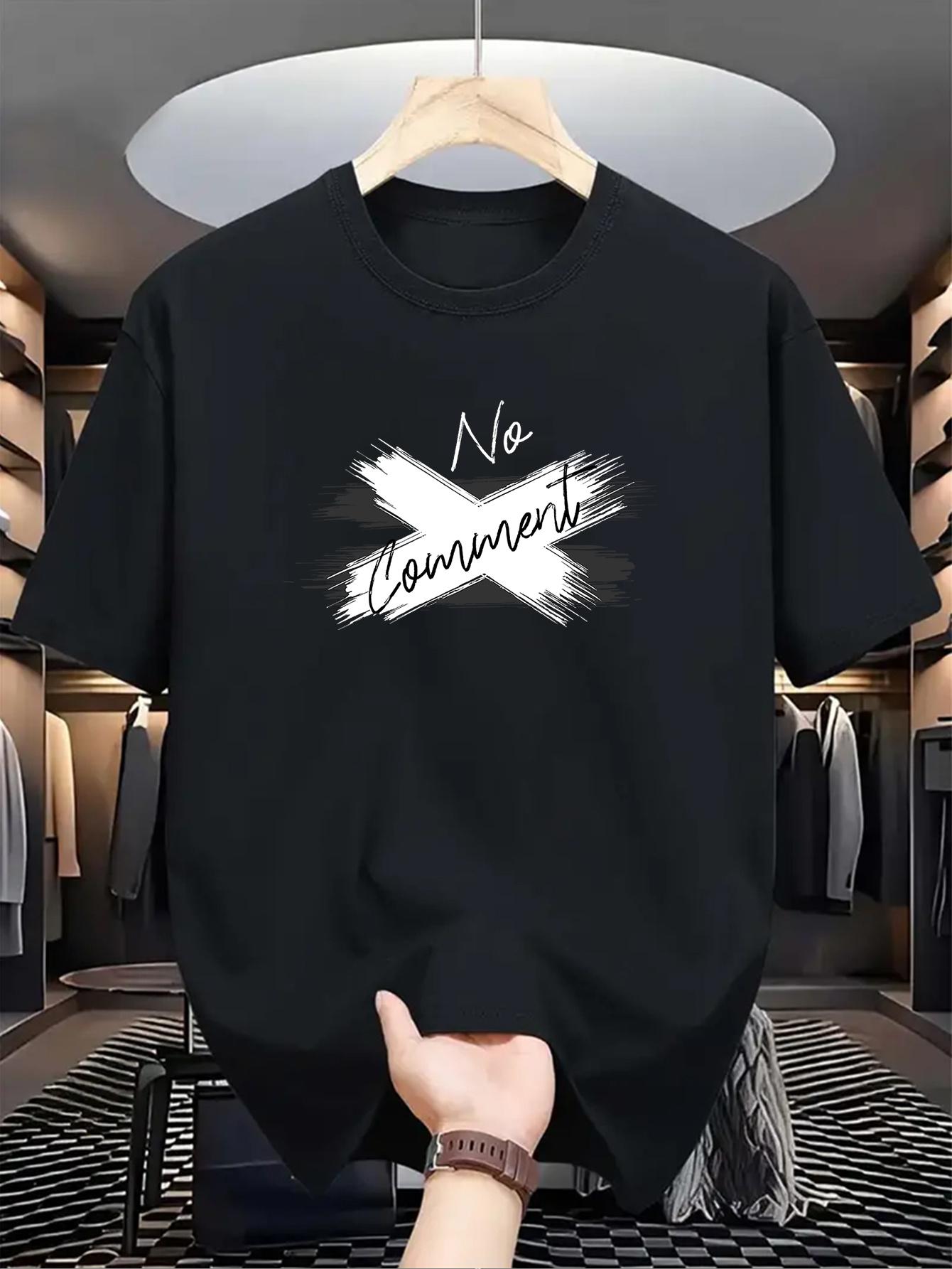 

Men S Casual Crew Neck T-Shirt with No Comment Print XXL