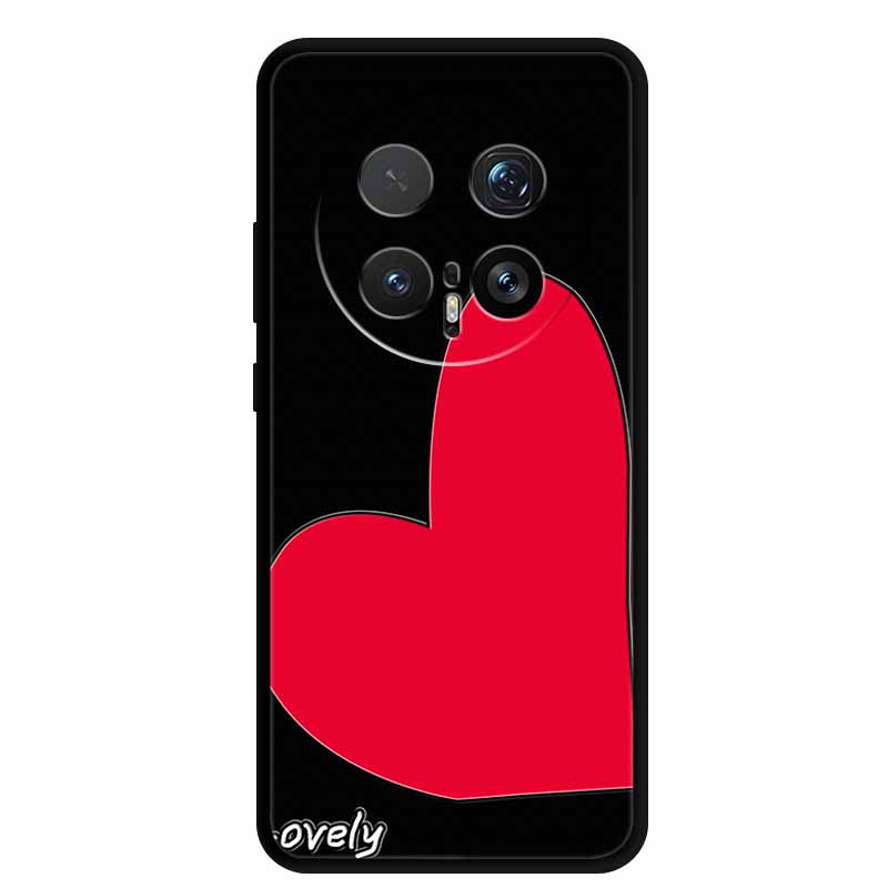 6.71" For Honor Magic8 Pro 5G Case 3D Emboss Relief Flower Black Silicone Soft Back Cover Case For Honor Magic 8 Pro Case Shells