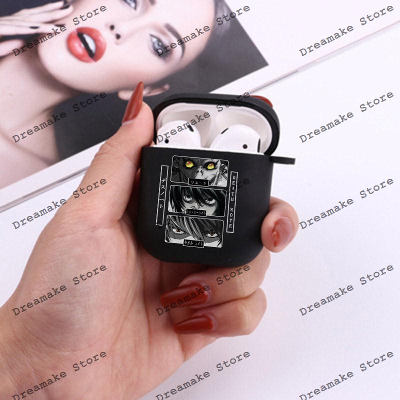 Death Note AirPods-Hülle für Apple Airpods 1 2 3 Pro 2 Yagami Light Lawliet Ryuk Schutzhüllen Anime AirPods Pro 2-Hülle