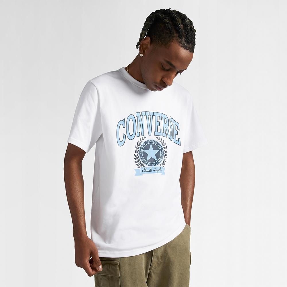 Converse Retro Collegiate Graphic T-Shirt Asia Sizing 'Blue' Men's 10025275-A02