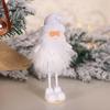 Party Decoration Christmas New Silver Silk Plush Standing Doll Window Snowman Decoration Gift