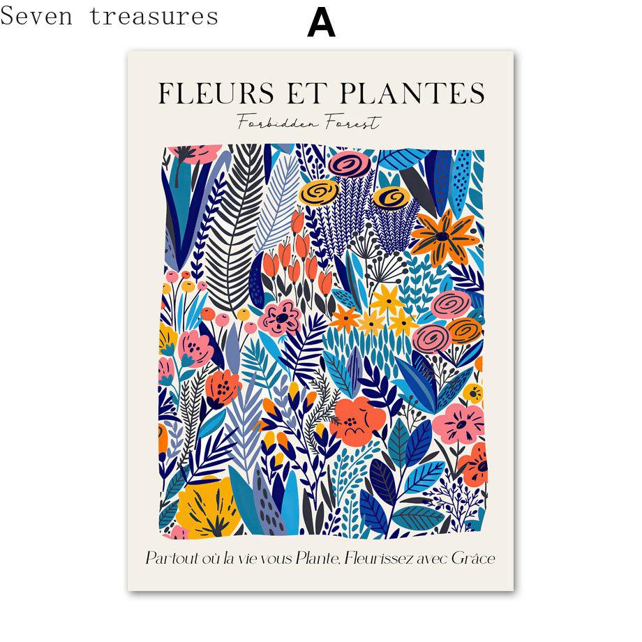 

Matisse CutOut Gallery Canvas Paintings for Living Room Decor, Nordic Posters and Prints, Fleurs Picasso, Wall Pop Art 21x30cm No Framed