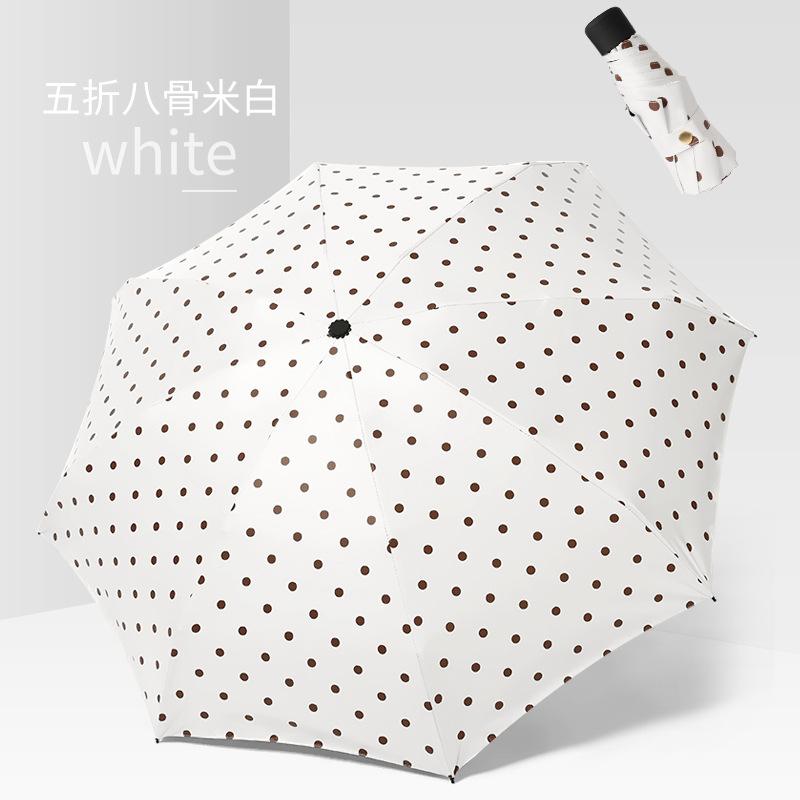 Titanium silver glue parasol folding umbrella vinyl sunscreen 50% off 8 bone mini sun umbrella