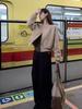 Petite Women's Khaki Short Baseball Jacket - Casual Loose Fit for Autumn and Winter