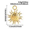 6Pcslot Real Gold Plated Space Alien Pendants Astronaut Sun Moon Star Charm Stainless Steel Charms For Jewelry Making Supplies