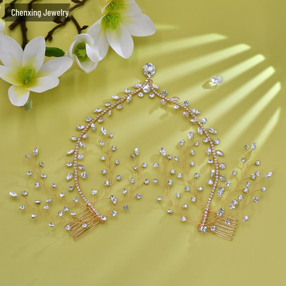 

Chenxing CX466 Страз Свадебная Повязка на Голову и Цепочка на Лоб Аксессуары для Волос для Свадеб и Вечеров