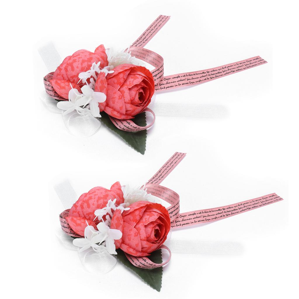2 Stück Künstliche Handgelenksblume Innovative Brautjungfern-Handgelenks-Corsage Hochzeitsdekoration