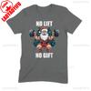 Santa Christmas Bodybuilder  Workout Holiday TShirt Funny Xmas Fitness Santa Claus Graphic Tees Men Casual Cotton Tops