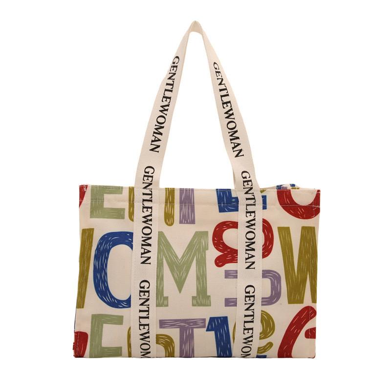 

Fashionforward Large Tote Bag For Women With Unique Letter Print And Comfortable Dual Straps Shoulder Style Six