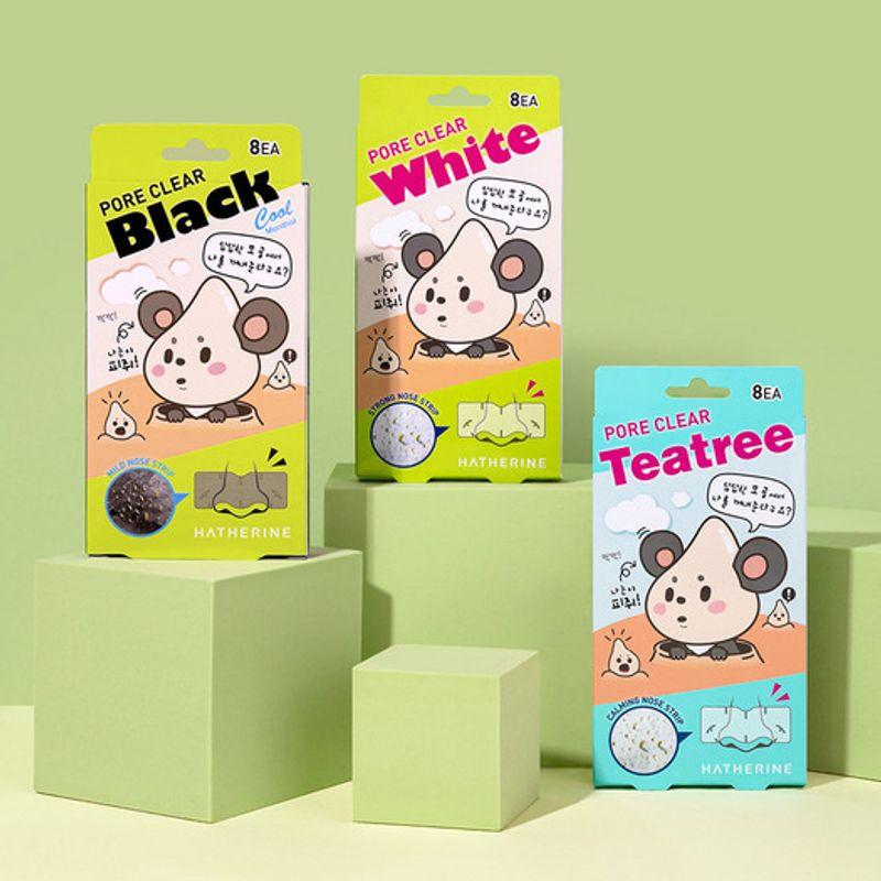 

HATHERINE Pore Clear Nose Pack 32 Sheets (White/Black/Tea Tree) White 32 sheets (EH020A_4)