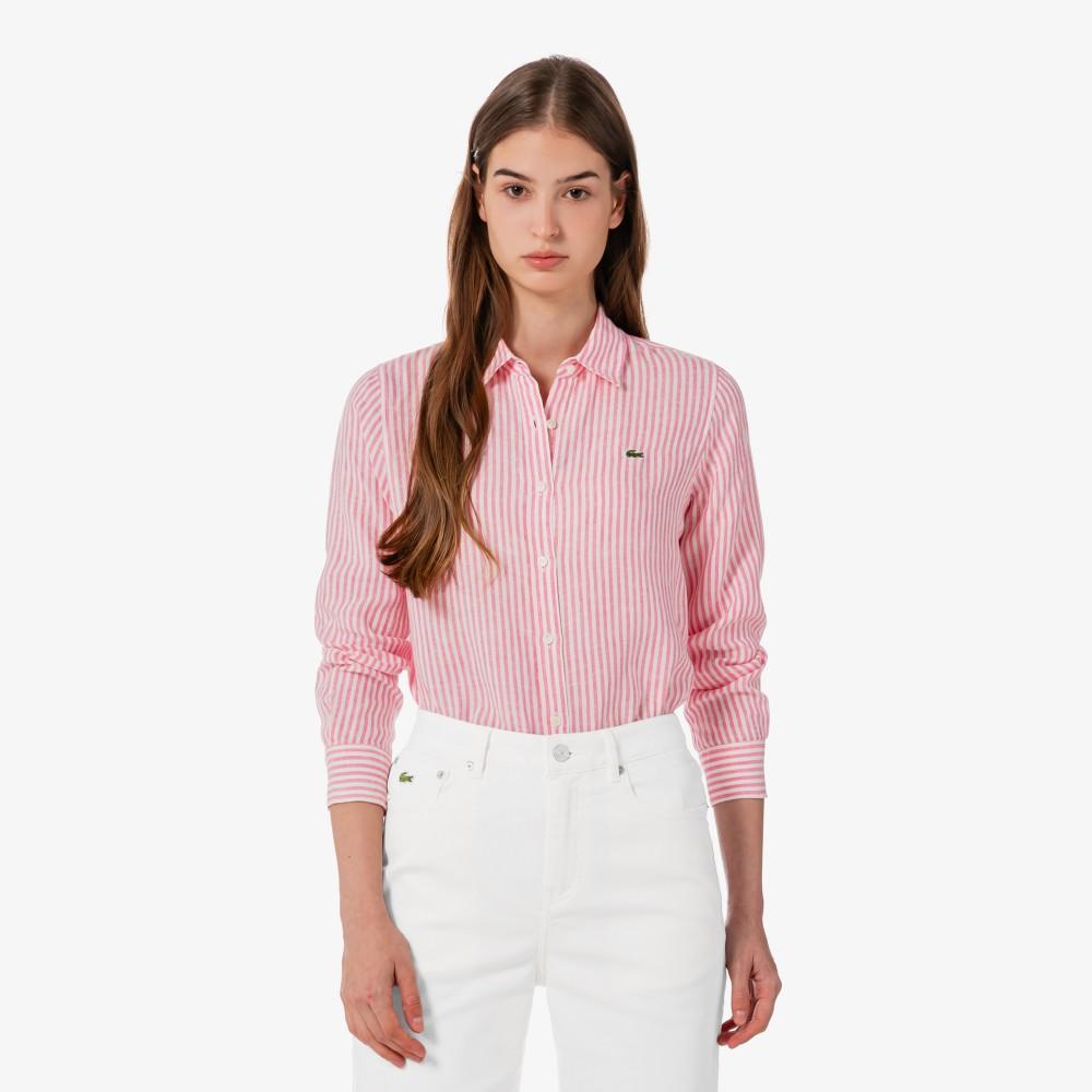 [Lacoste] Women's Regular Fit Linen Shirt CF005E-56GZ4H