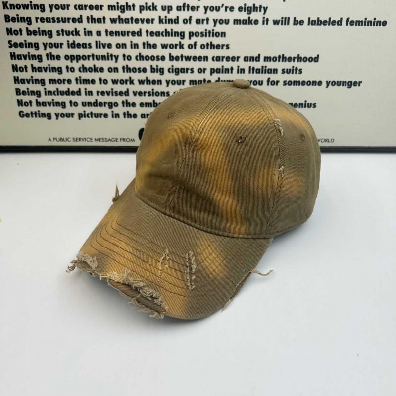 Vintage Cotton Baseball Cap With Curved Brim For Streetwear And Casual Use