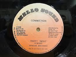 12inch Record AFRICAN BROTHERS / PUDDY ROOTS - Party Night / Went Down Town DYCT3 Mello Sound Con UK Reggae, Ska & Dub Used