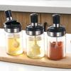 Seasoning Jar Spice Jar Sugar Salt Jar With Lid Spoon Monosodium Glutamate Seasoning Bottle Food Storage Box Kitchen Container