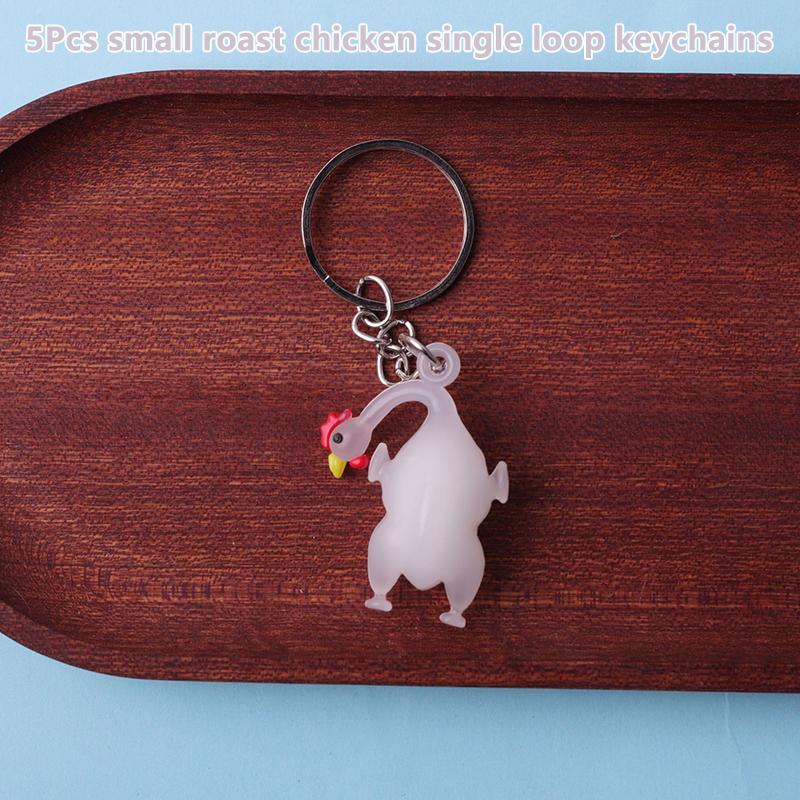 5Pcs Funny Color-Changing Baked Crab Car Pendant Car Decoration Accessories Creative Swing Goose Lobster Keychain Bag Pendant