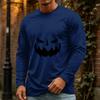 Men's Halloween Long Sleeve Neck Casual Top for Party