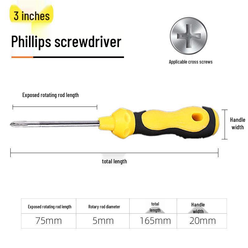 Magnetischer Kreuz- und Schlitzschraubendreher mit Kürbisgriff für den Hausgebrauch