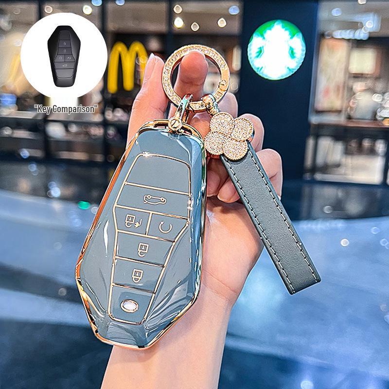 Luxury Key Case for GAC AION V Z03 - Fashionable Buckle Shell Car Accessory