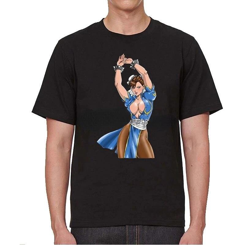 Street Fighter Chun Li Print T-Shirt Fashion Street Style Unisex Women Funny Tshirt Short Sleeve Summer Tops Harajuku Streetwear