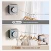 Indoor Retractable Clothesline - Invisible, No-Punch Installation for Bathroom or Balcony