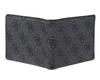GUESS Leather Slim One Size Men's Bi-Fold Wallet, Charcoal/Black,