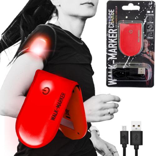 HAPPYJOINT Walk Marker, Rechargeable LED Running Light, Clip-on Flashing, Waterproof