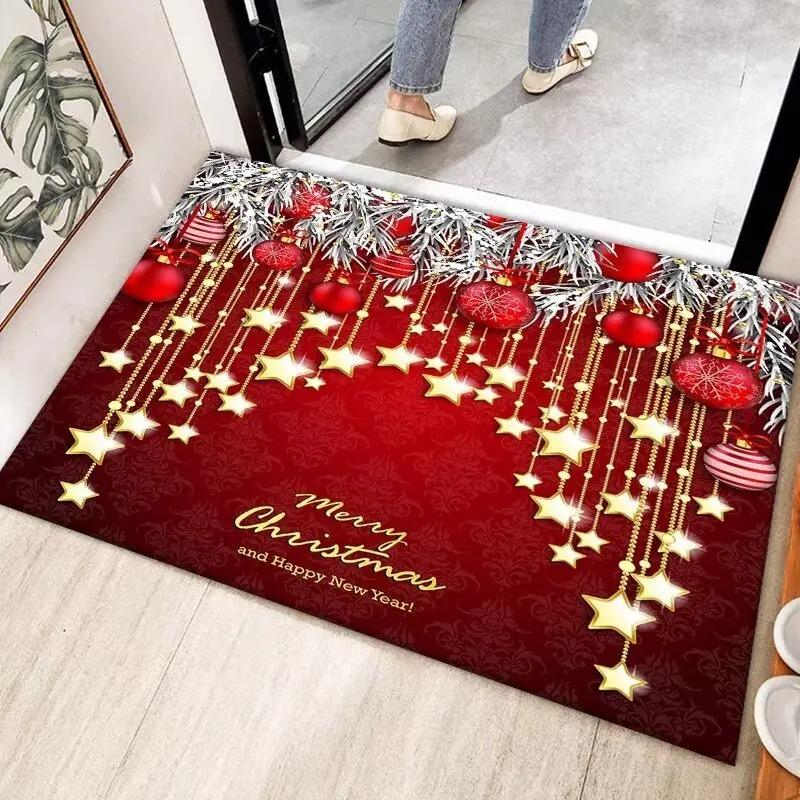Weihnachts-Foyer-Anti-Rutsch-Matten Kaffeetisch-Matten Badezimmer- und Schlafzimmer-Anti-Rutsch-Teppiche und -Läufer und Familienparty-Dekorationen