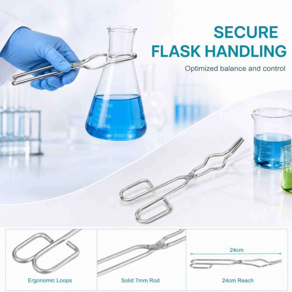Professional Crucible Tongs 24cm Holder Pliers Durable Forceps Clamp Metalworking