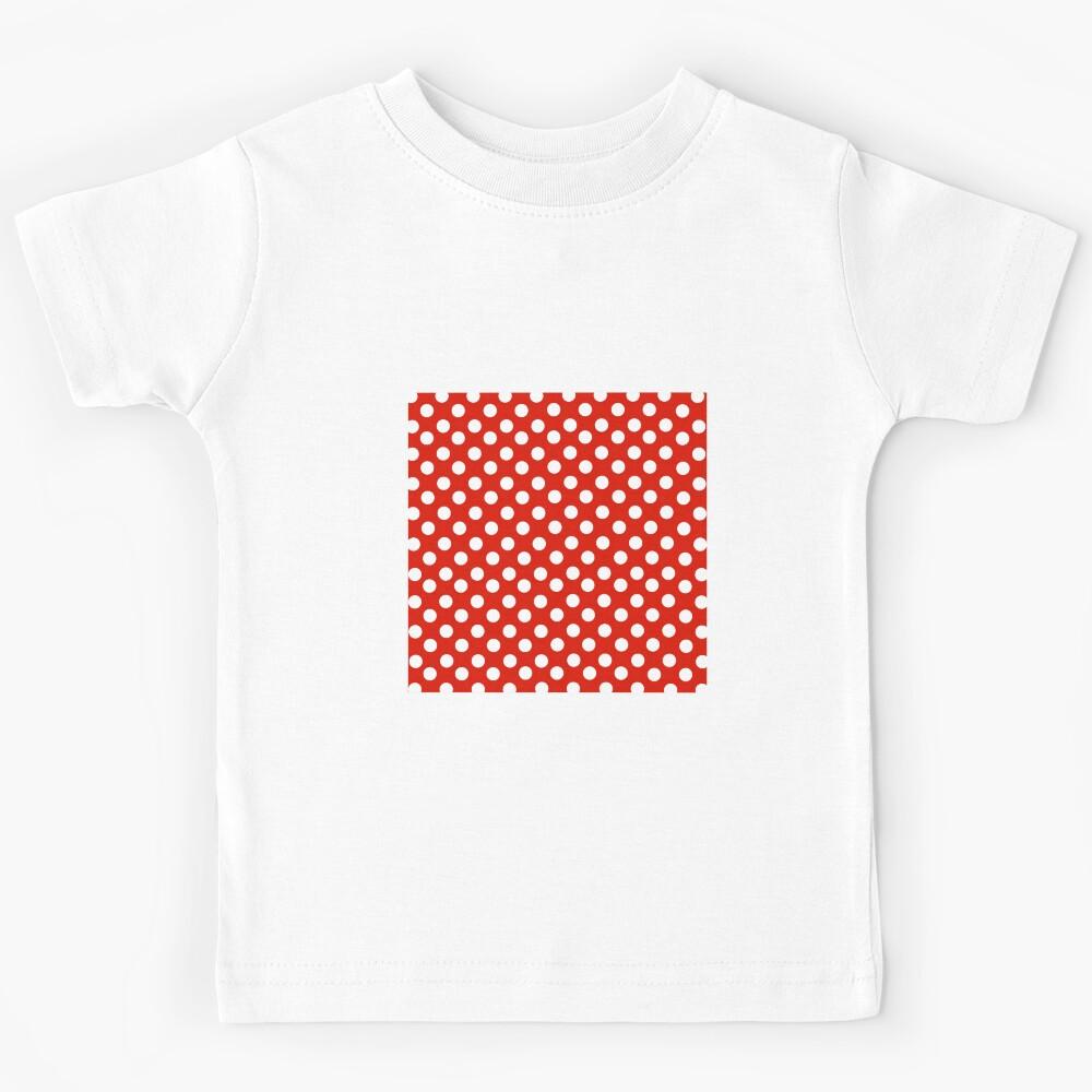 Red pattern with white dots Kids T-Shirt 140