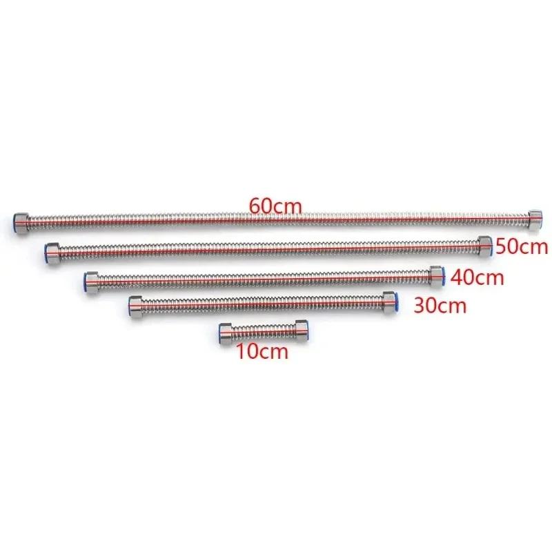 G1/2" 304 Stainless Steel Corrugated Water Inlet Pipe, Electric Water Heater Cold and Hot Hydraulic Water Supply Hose