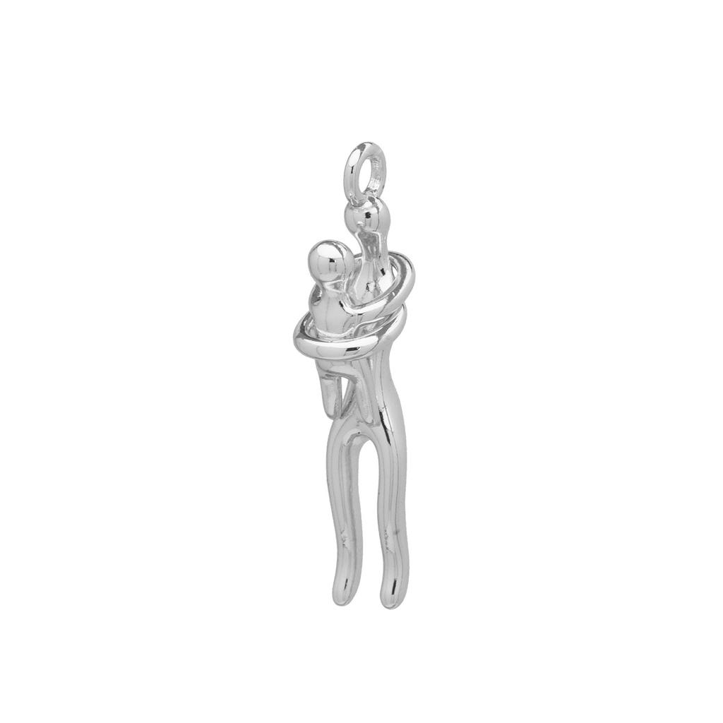 Copper Gold-Plated Simple Personalized Child Baby Hug Necklace Pendant
