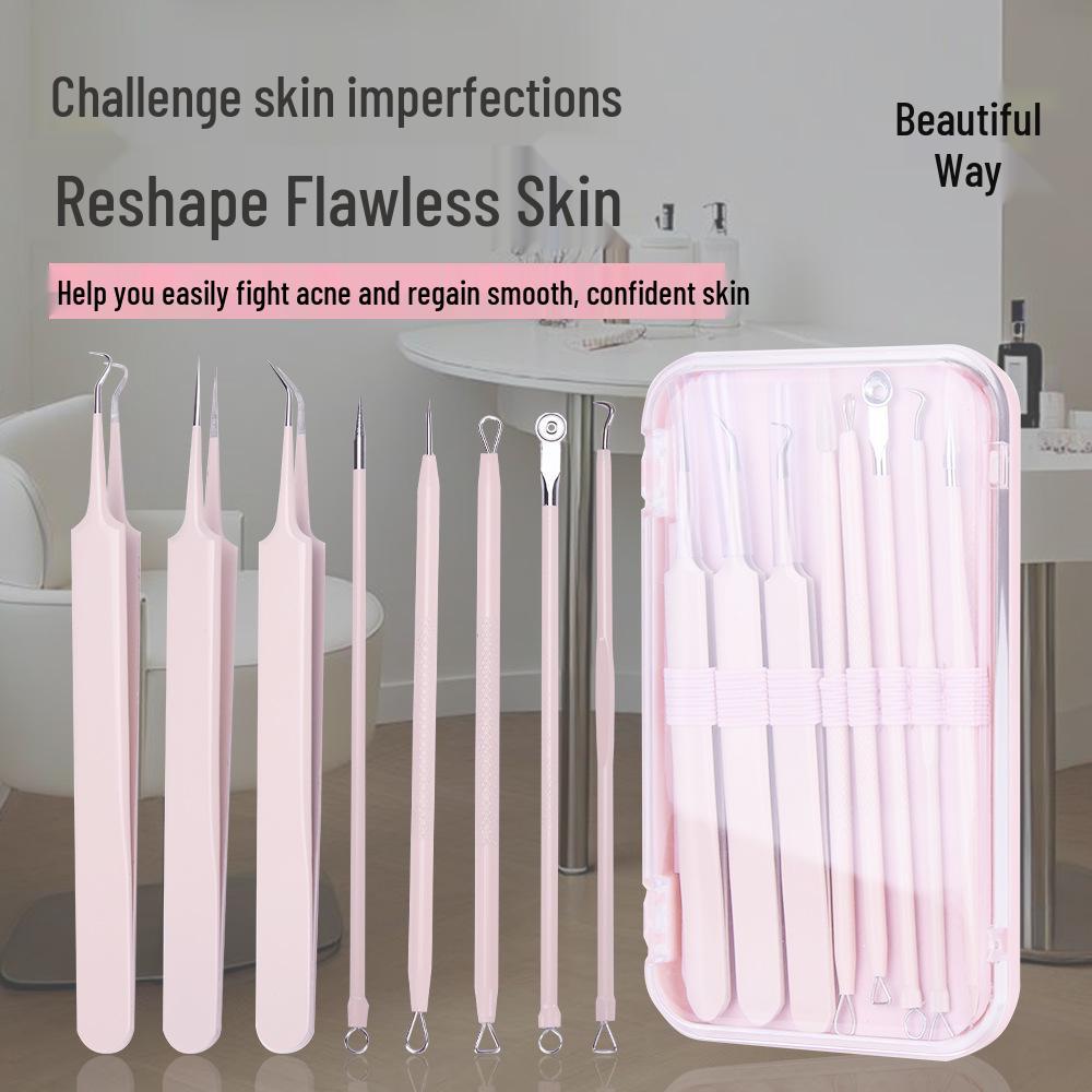 

Beauty Salon Pimple Removal Kit: Acne & Blackhead Tool Set with Storage Box