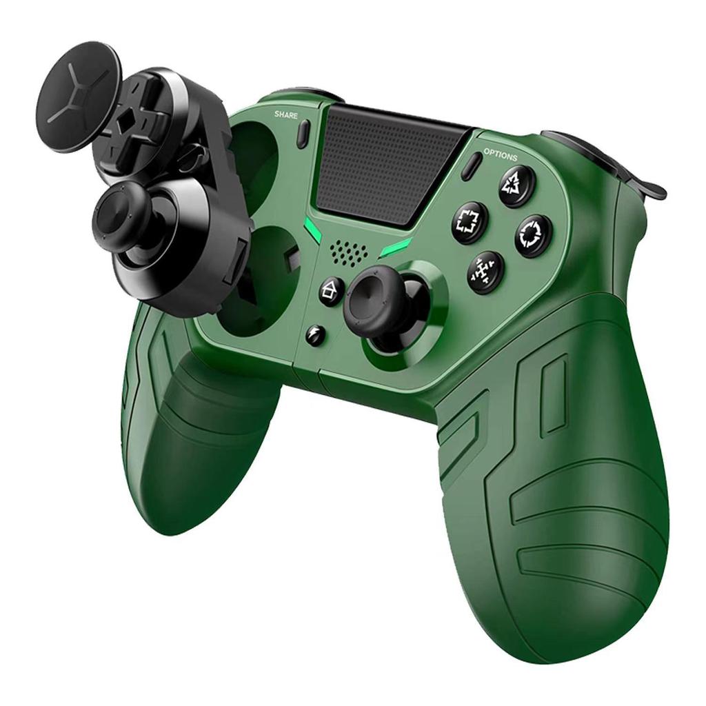 Controler de joc wireless PS4: Vibrații somatosenzoriale, programare macro, rafale cu un singur buton, compatibil cu mobil/PC/PS4