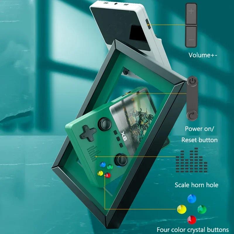 X6 3.5 Inch IPS Screen Handheld Game Console Dual Joystick 11 Simulators GBA Retro Portable Video Game Players for Kids Gifts