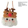 Halloween Crochet Ghost Ornament Cute Handmade Knitted Frog/Cat/Spider/Strawberry Ghost Hanging Decoration for Car Rearview Mirror Bag Charm