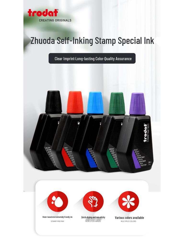 Trodat 7011 Red Water-Based Refill Ink for Flip Stamps