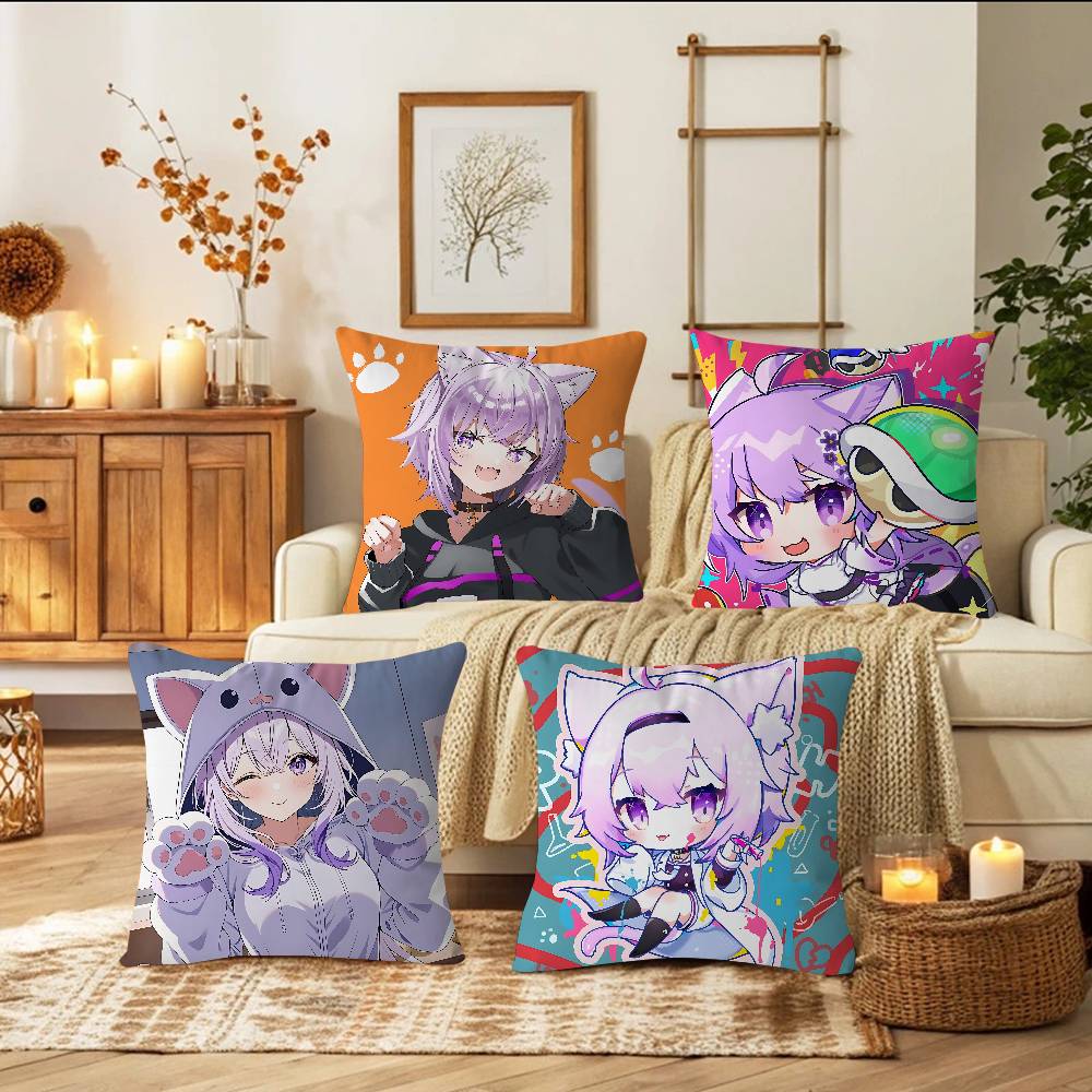 Nekomata Okayu Personalized Picture Text Home Decorative Pillows Household Gifts 45x45cm